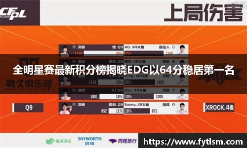 全明星赛最新积分榜揭晓EDG以64分稳居第一名